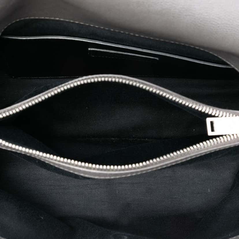 Saint Laurent Medium Grain De Poudre West Hollywood Crossbody Grey Leather Good condition - Model View