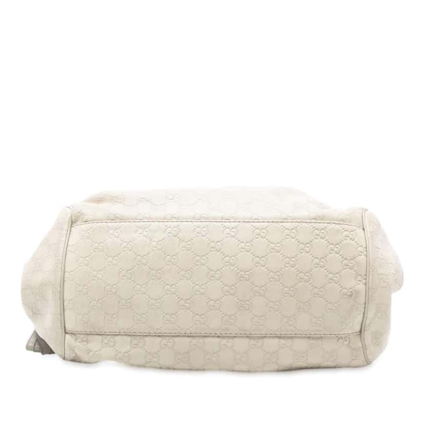 Gucci Guccissima Sukey Satchel White Leather Good condition - Inside View