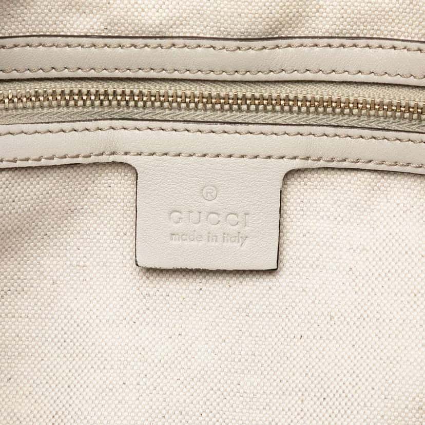 Gucci Microguccissima Nice Boston Bag White Leather Good condition - Box View