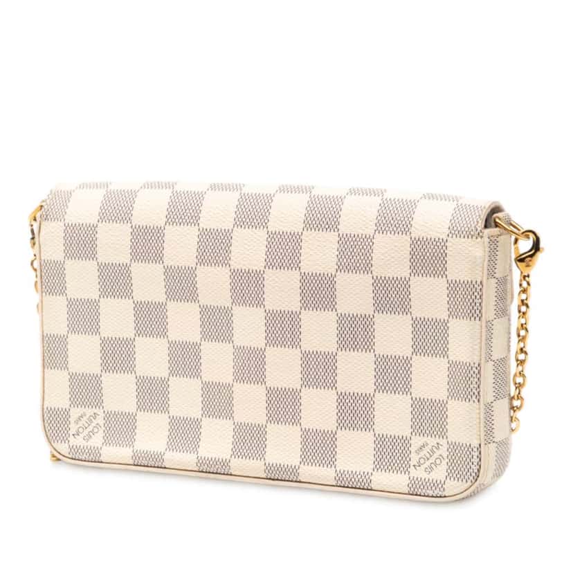 Louis Vuitton Damier Azur Pochette Felicie White Good condition - Back View