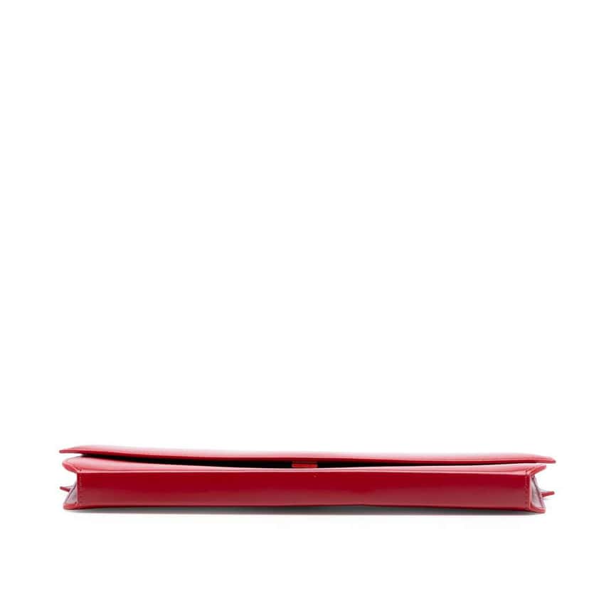 Celine Leather Evening Long Clutch Red Leather Good condition - Inside View