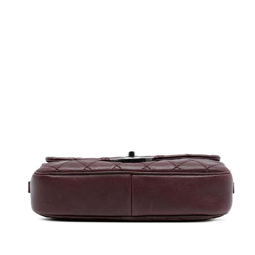 Chanel Paris Edinburgh Medium Calfskin Coco Sporran Flap Red Leather Good condition - Inside View