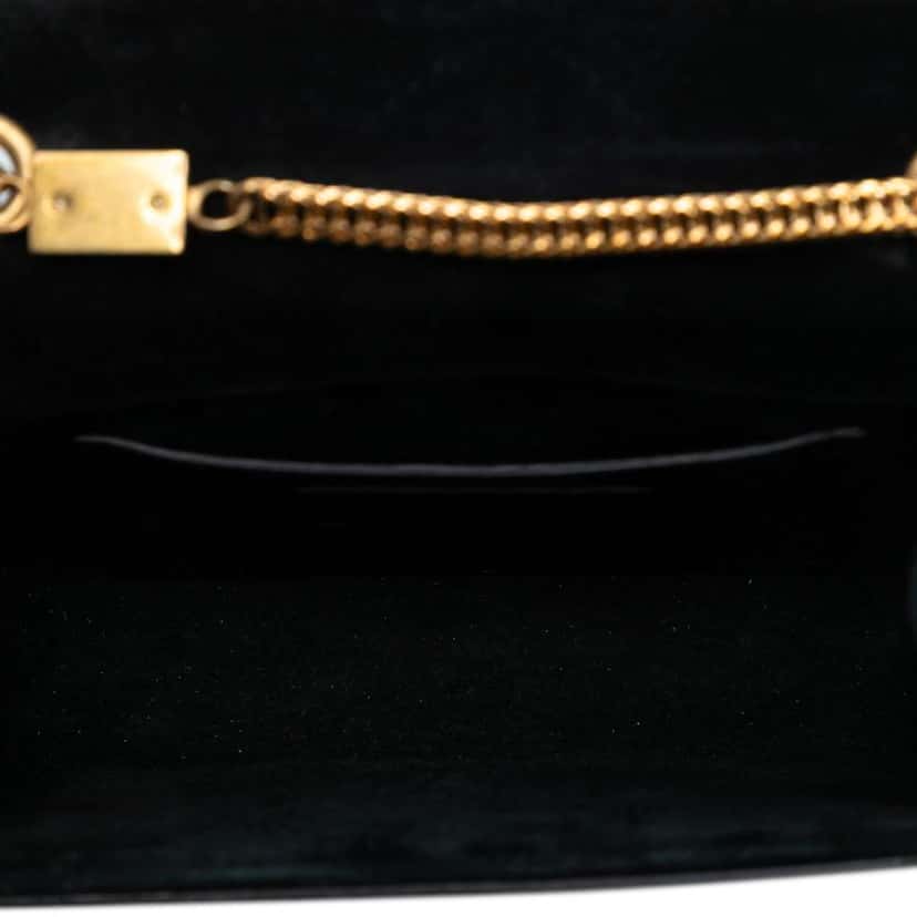 Saint Laurent Small Patent Monogram Kate Tassel Crossbody Black Leather Good condition - Model View