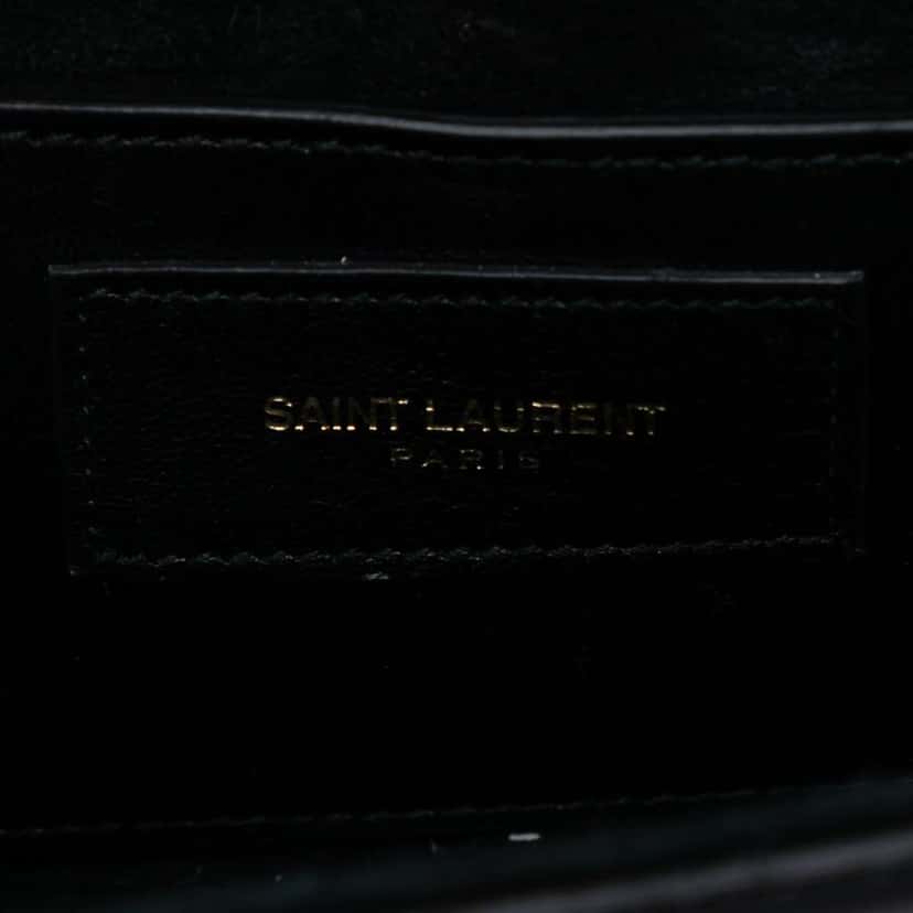 Saint Laurent Small Patent Monogram Kate Tassel Crossbody Black Leather Good condition - Box View