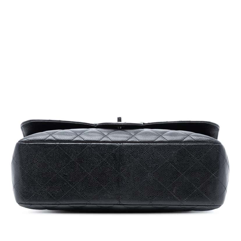 Chanel Jumbo Classic Caviar Double Flap Black Leather Good condition - Inside View