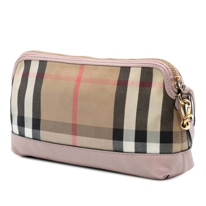 Burberry House Check Canvas Derby Abingdon Crossbody Brown Canvas Good condition - Back View