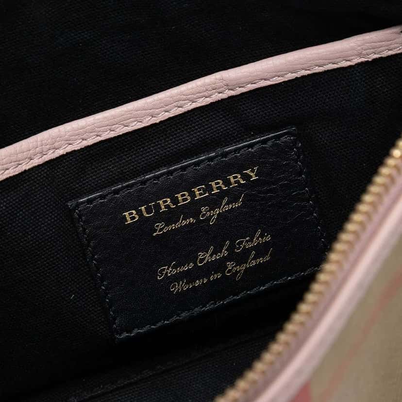 Burberry House Check Canvas Derby Abingdon Crossbody Brown Canvas Good condition - Box View