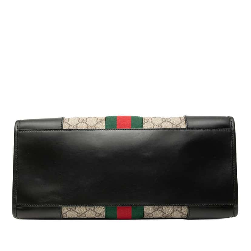 Gucci GG Supreme Web Dome Top Handle Bag Brown Canvas Good condition - Inside View
