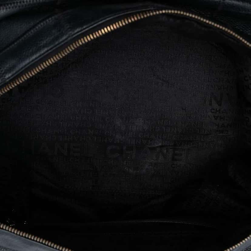 Chanel Choco Bar Caviar LAX Bowler Bag Black Leather Good condition - Model View