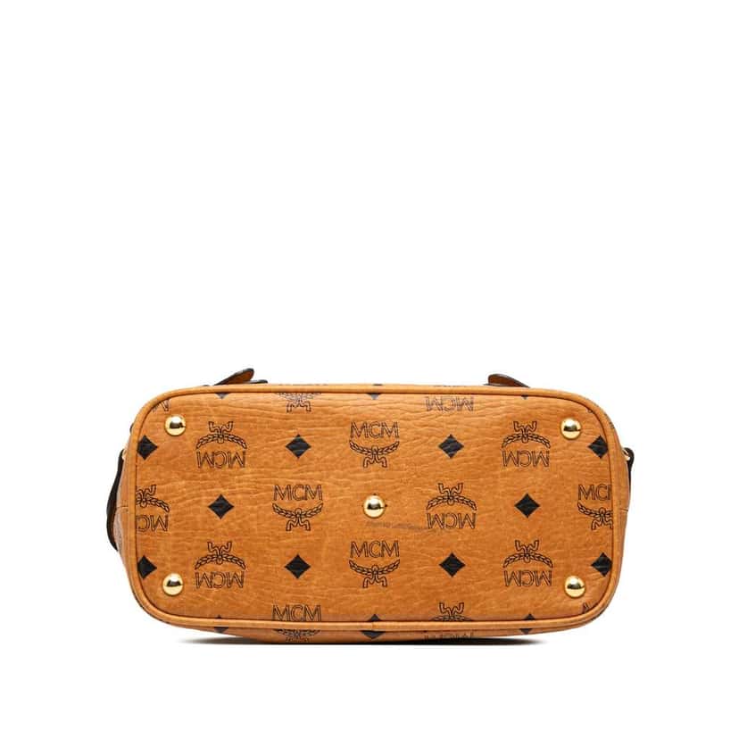 MCM Visetos Coated Canvas Satchel Brown Canvas Very good condition - Inside View