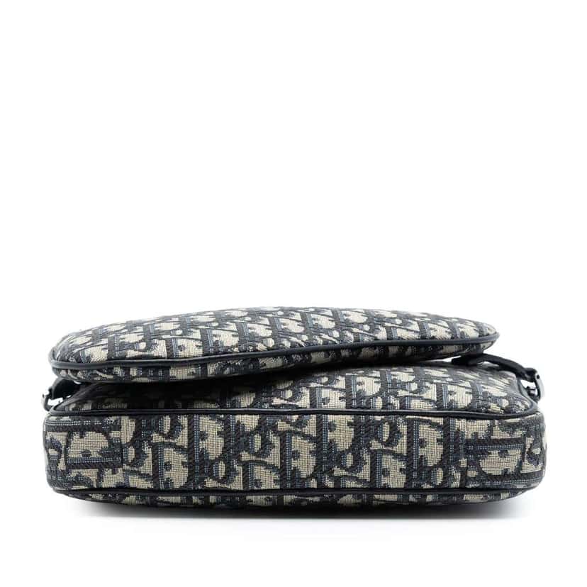 Dior Oblique Canvas Saddle Triple Pouch Blue Canvas Good condition - Inside View