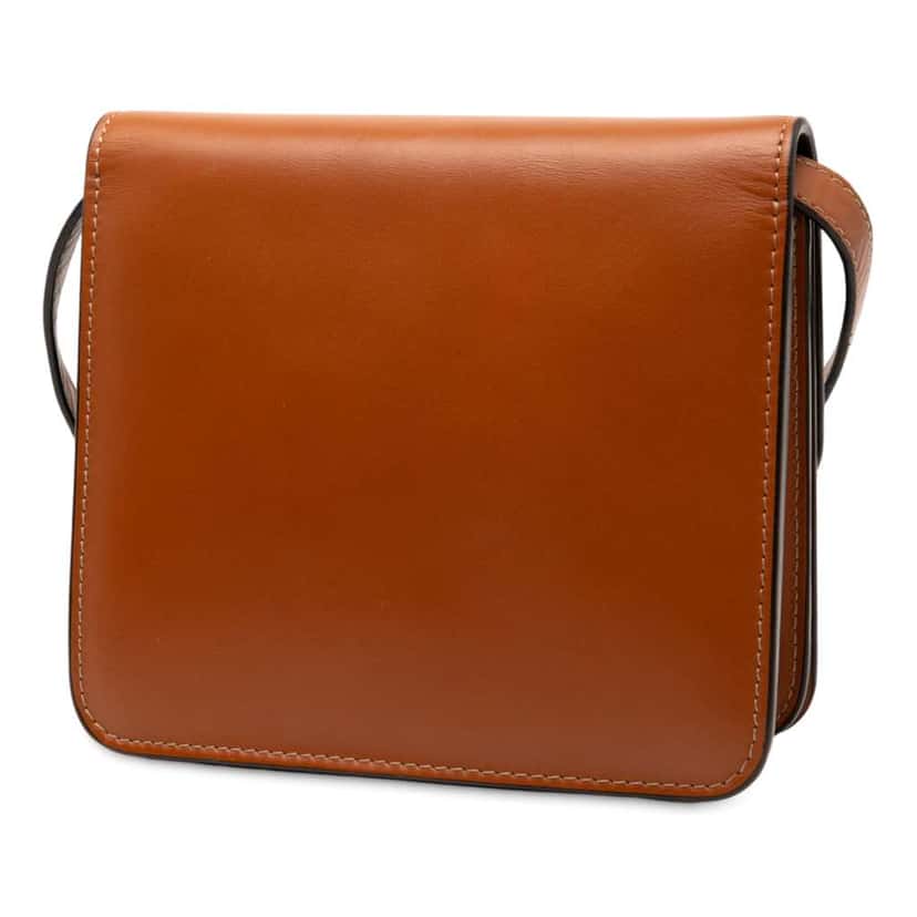 Fendi Leather Crystal Fab Crossbody Brown Leather Very good condition - Back View