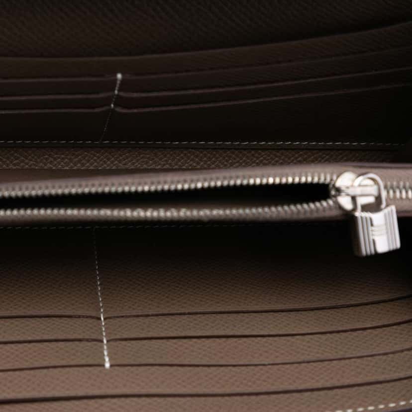 Hermès Epsom Kelly Longue Wallet Brown Leather Good condition - Model View