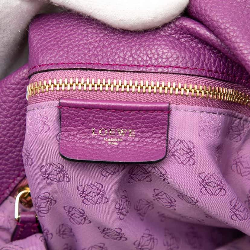 Loewe Calfskin Flamenco Tassel 36 Purple Leather Very good condition - Box View