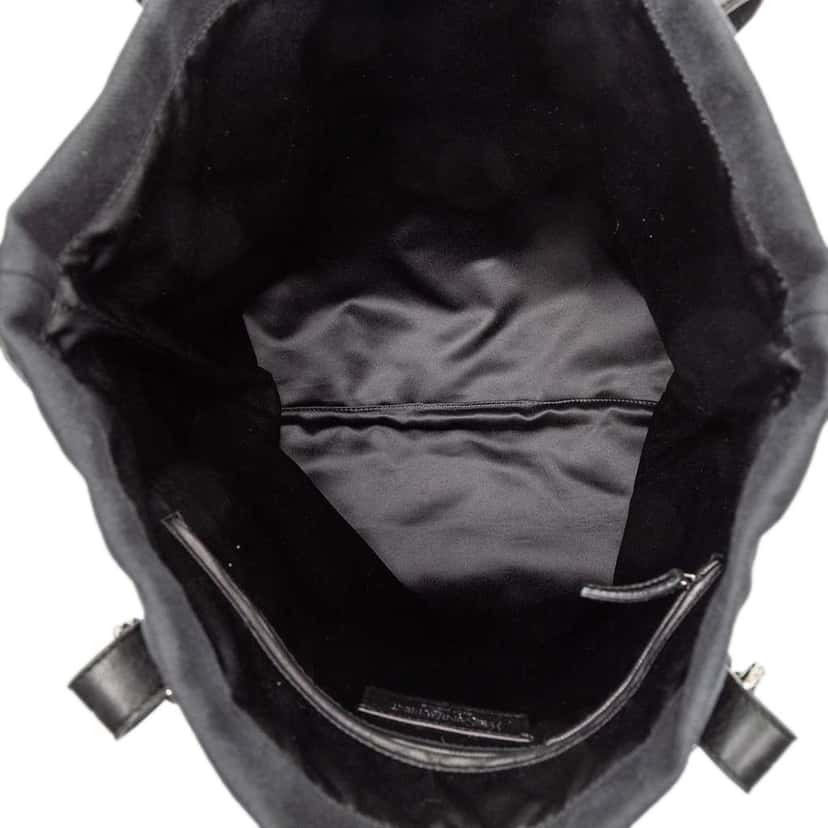 Saint Laurent Denim Monogram Kahala Tote Black Denim Good condition - Model View