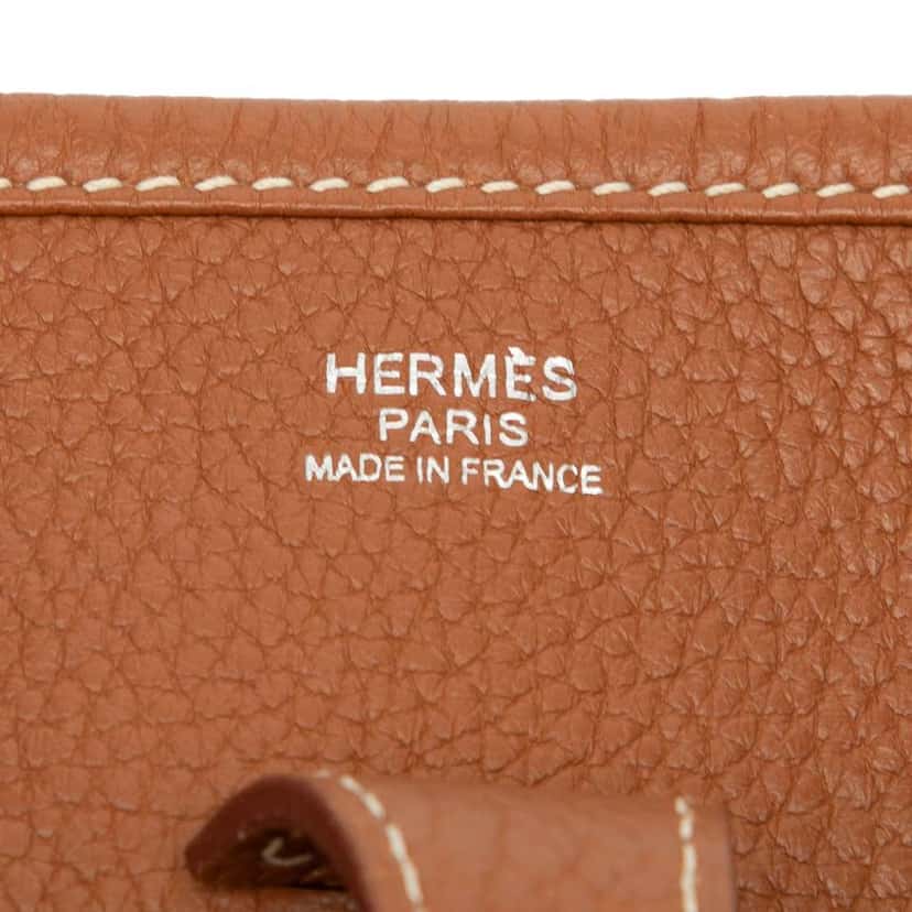 Hermès Clemence Evelyne III PM Brown Leather Good condition - Box View