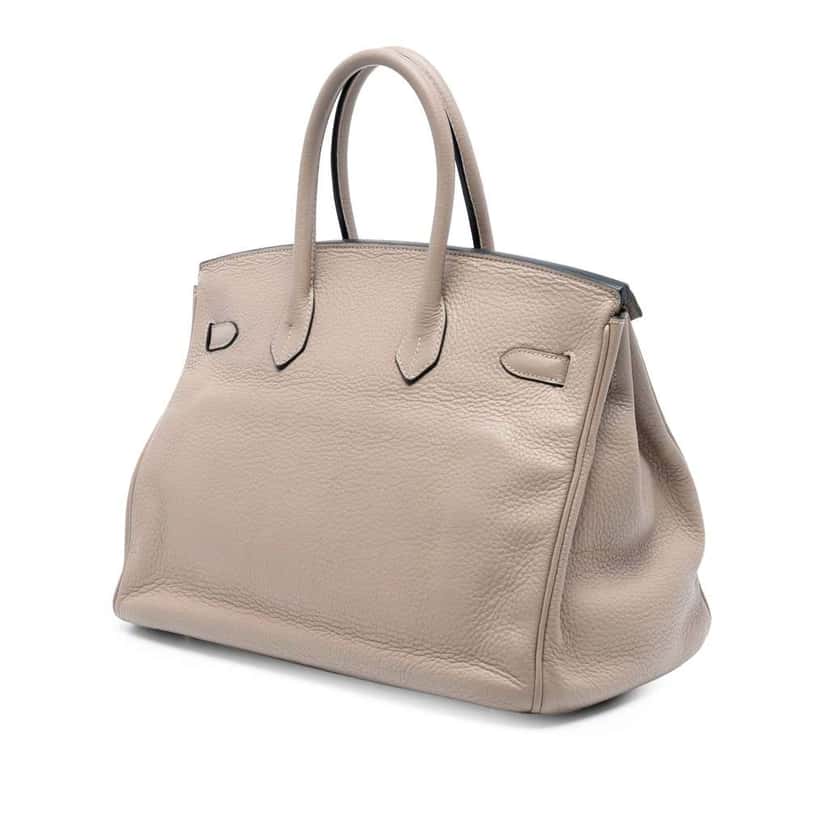 Hermès Togo Birkin Retourne 35 Brown Leather Fair condition - Back View