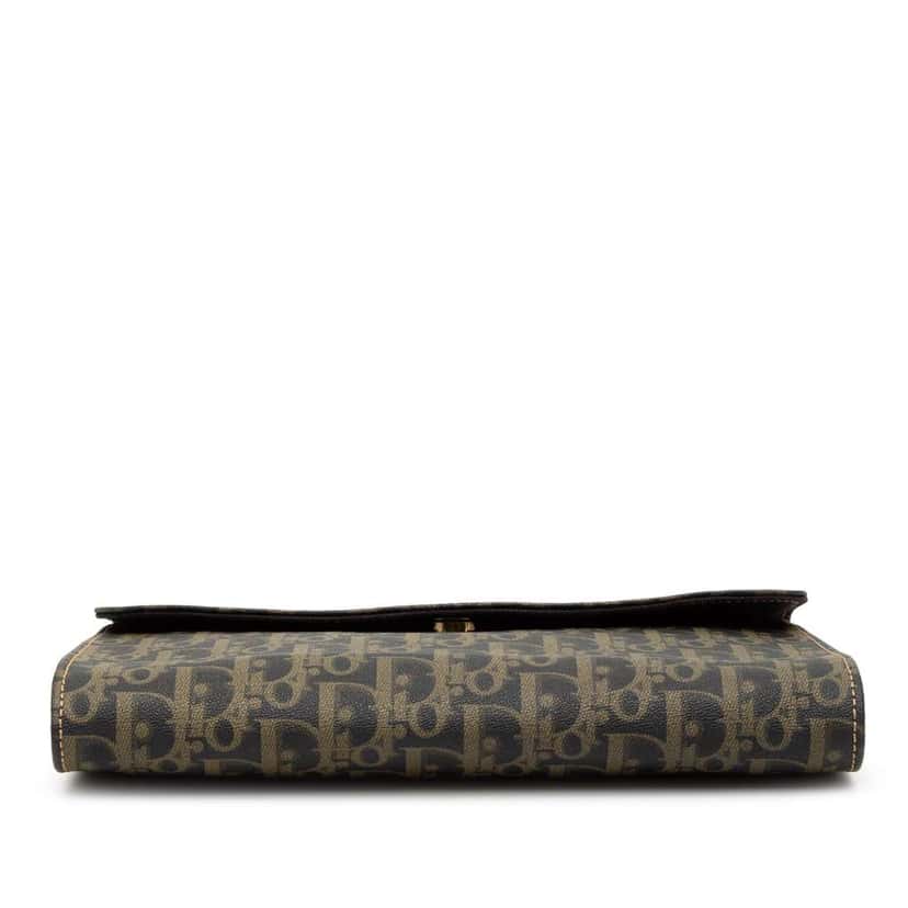Dior Diorissimo Trotter Coated Canvas Clutch Brown Canvas Good condition - Inside View