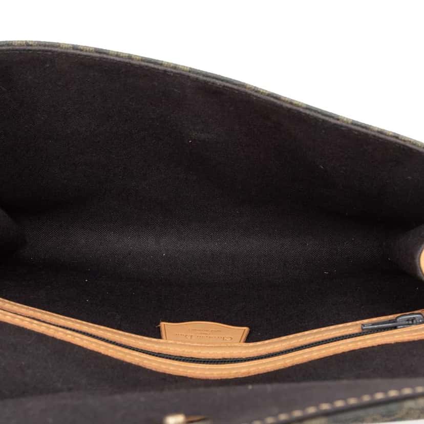 Dior Diorissimo Trotter Coated Canvas Clutch Brown Canvas Good condition - Model View
