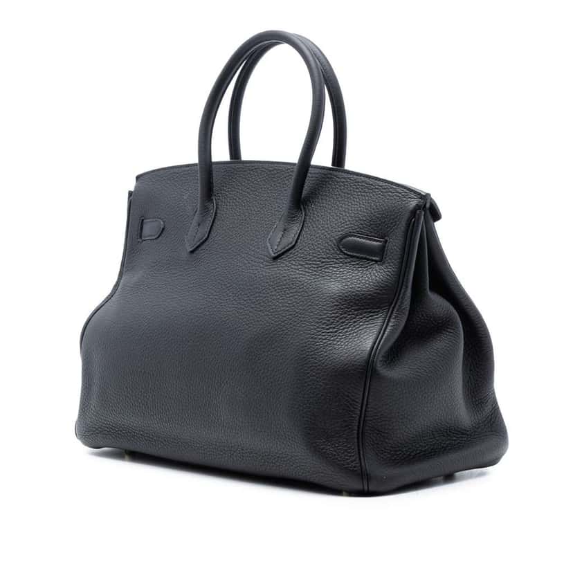 Hermès Togo Birkin Retourne 30 Blue Leather Good condition - Back View