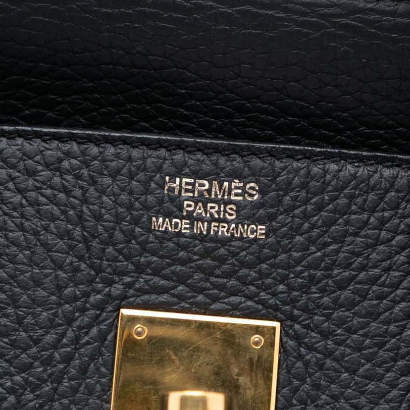 Hermès Togo Birkin Retourne 30 Blue Leather Good condition - Box View