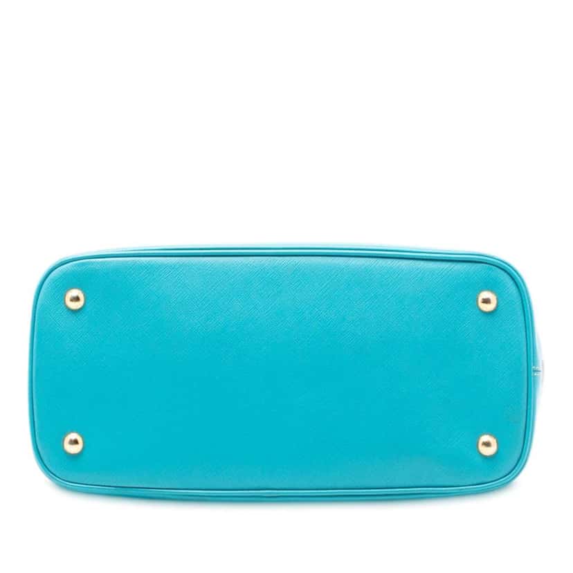 Prada Bicolor Saffiano Lux Promenade Dome Handbag Blue Leather Very good condition - Inside View