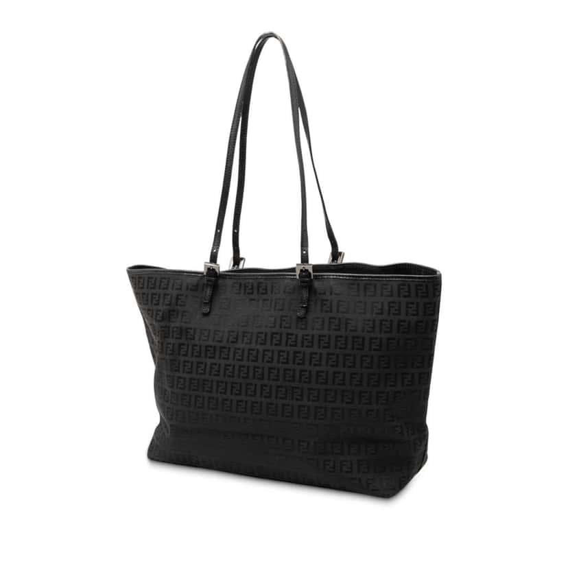 Fendi Large Zucchino Canvas Tote Black Canvas Very good condition - Back View
