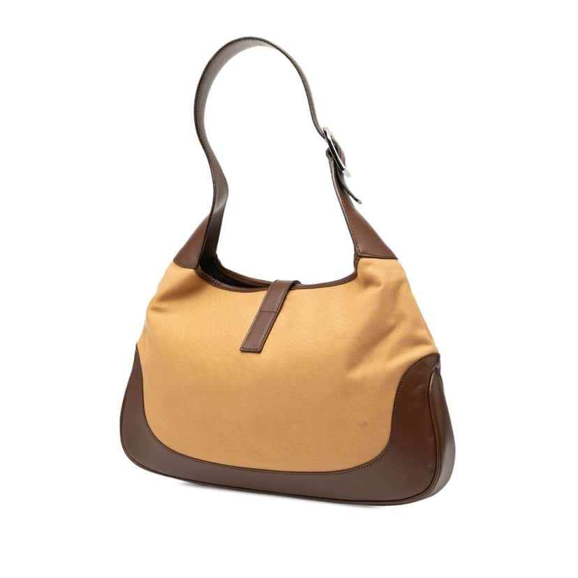 Gucci Canvas Web Jackie Shoulder Bag Brown Canvas Good condition - Back View
