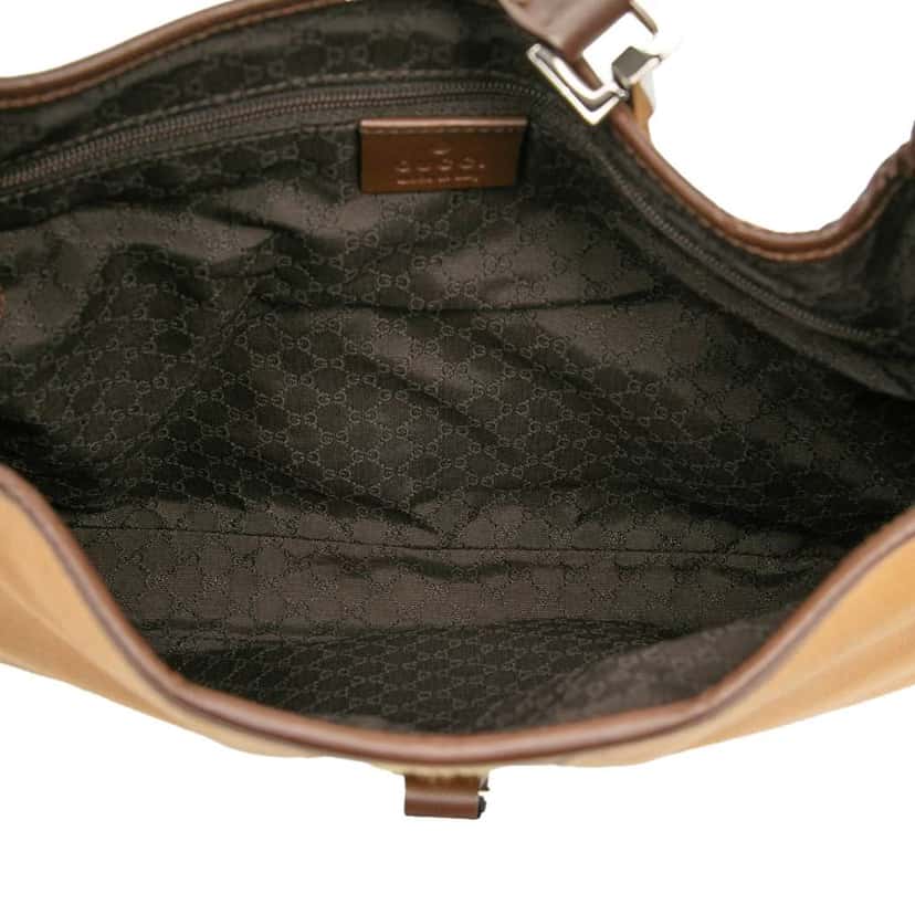 Gucci Canvas Web Jackie Shoulder Bag Brown Canvas Good condition - Model View