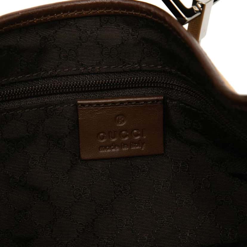 Gucci Canvas Web Jackie Shoulder Bag Brown Canvas Good condition - Box View
