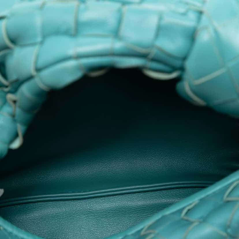 Bottega Veneta Mini Nappa Intrecciato Jodie Blue Leather Very good condition - Model View
