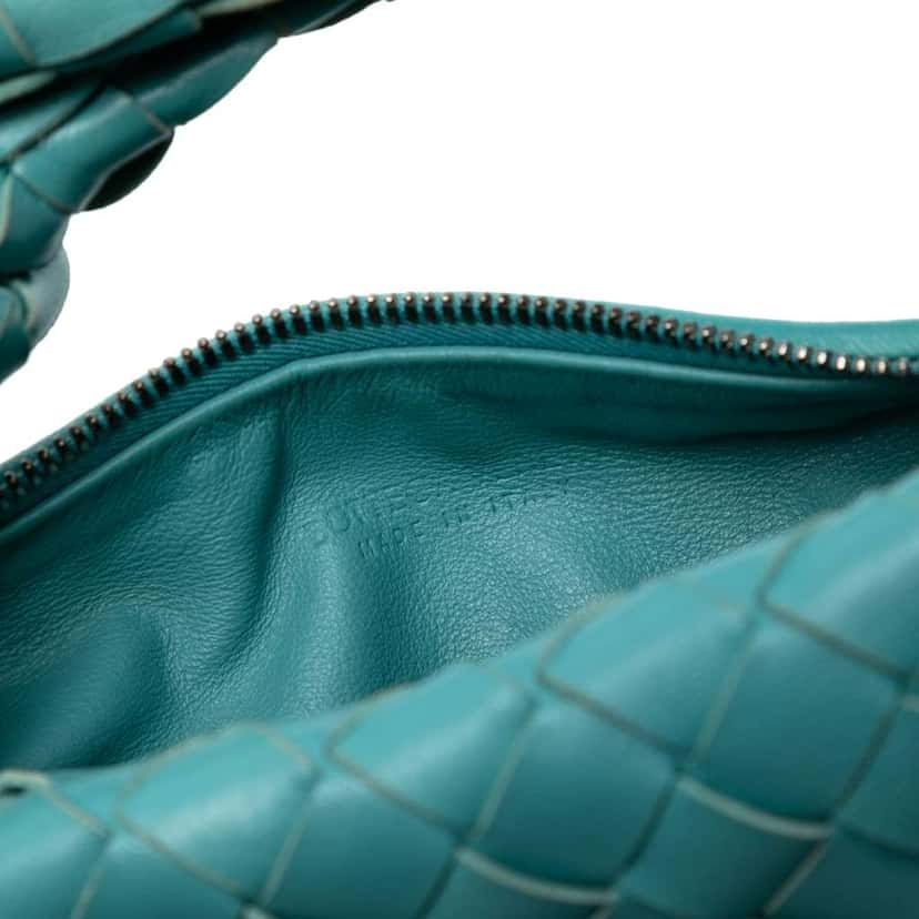Bottega Veneta Mini Nappa Intrecciato Jodie Blue Leather Very good condition - Box View