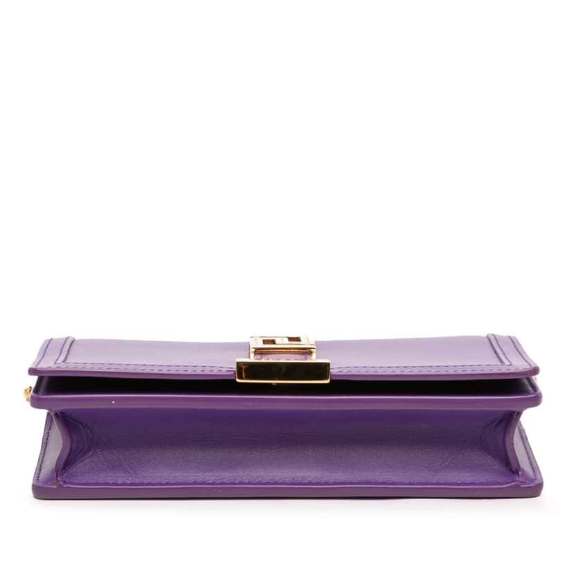 Versace Leather Greca Goddess Wallet on Chain Purple Leather Very good condition - Inside View