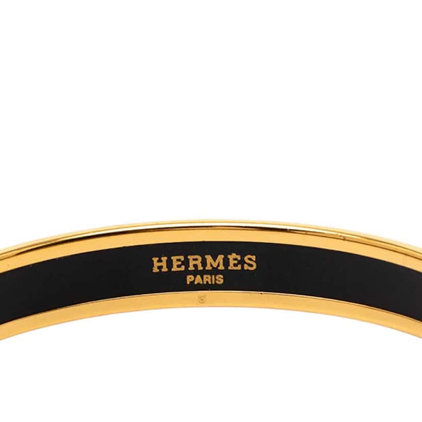Hermès Narrow Enamel Caleche Bangle 70 Purple Good condition - Box View