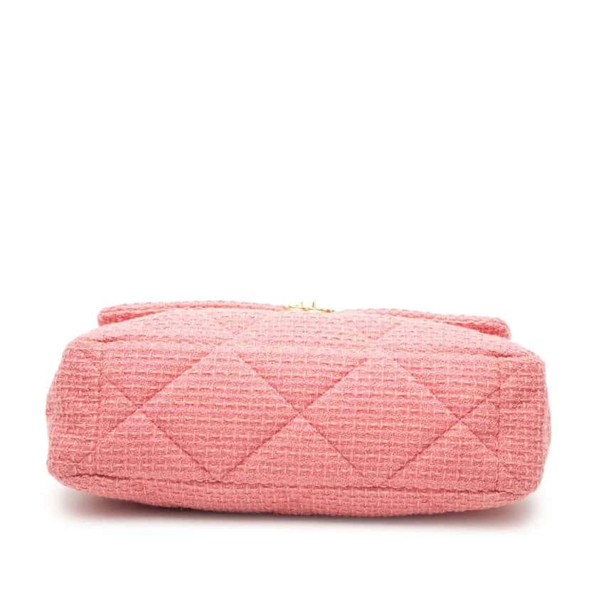 Chanel Maxi Tweed 19 Flap Pink Tweed Very good condition - Inside View