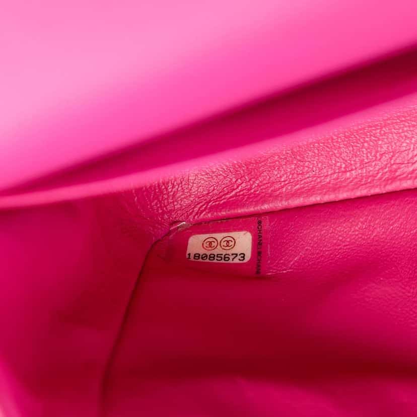 Chanel Medium Classic Caviar Double Flap Pink Leather Very good condition - Box View