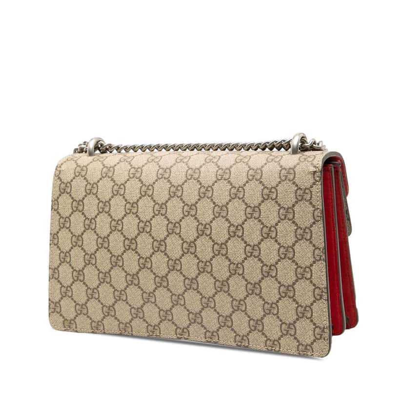 Gucci Medium GG Supreme Dionysus Shoulder Bag Brown Canvas Good condition - Back View