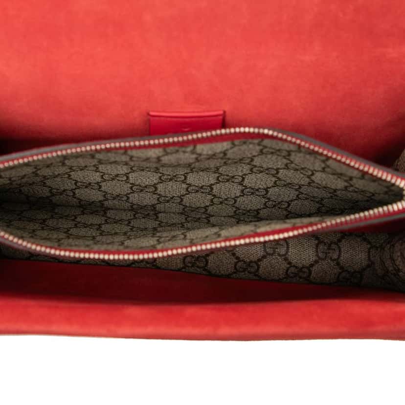 Gucci Medium GG Supreme Dionysus Shoulder Bag Brown Canvas Good condition - Model View