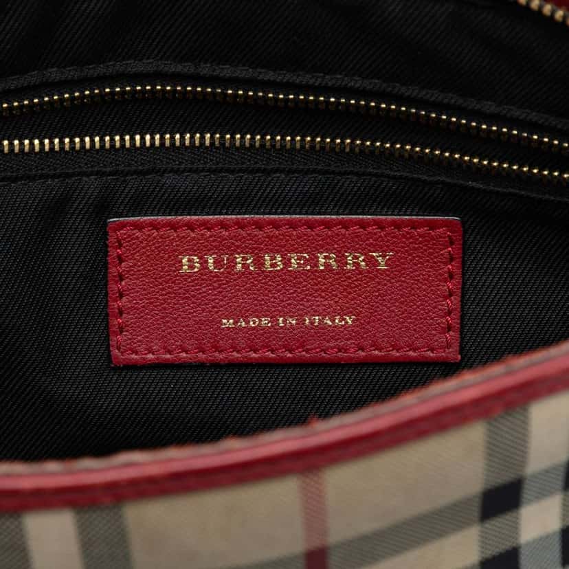 Burberry Haymarket Check Coated Canvas Chichester Crossbody Brown Canvas Very good condition - Box View