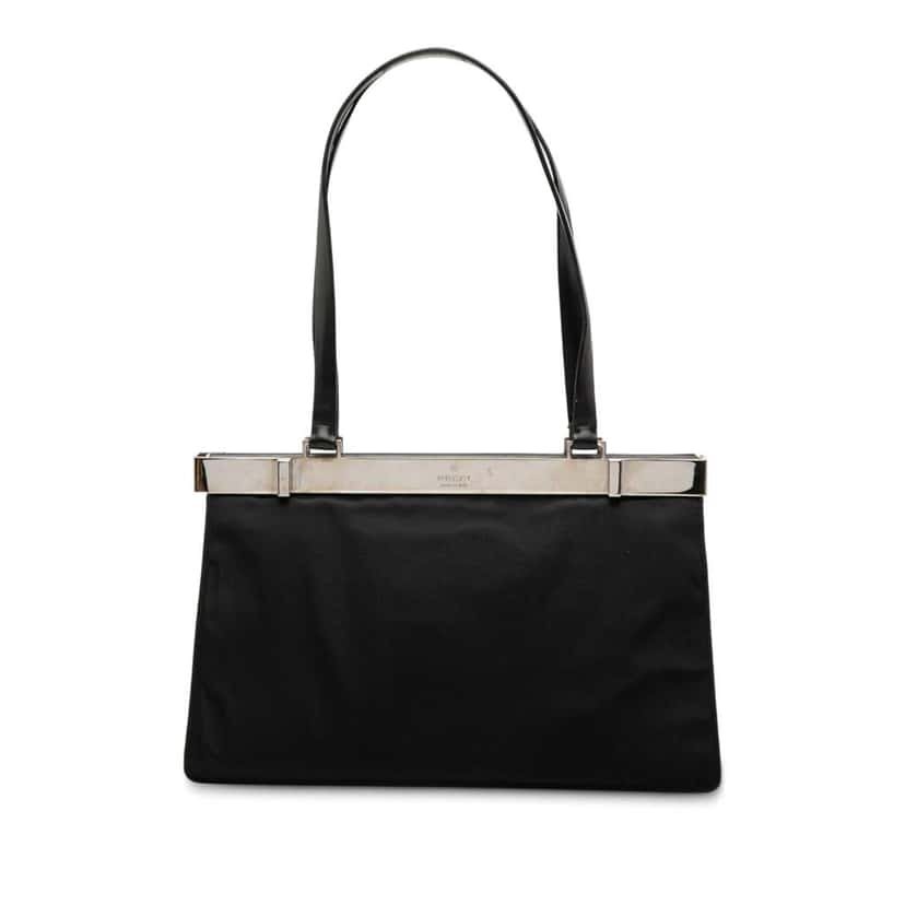 Gucci Nylon Frame Shoulder Bag Black Very good condition - Front View