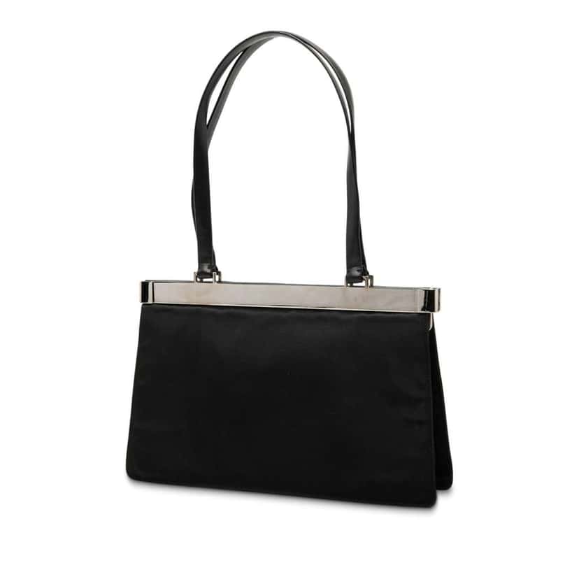 Gucci Nylon Frame Shoulder Bag Black Very good condition - Back View