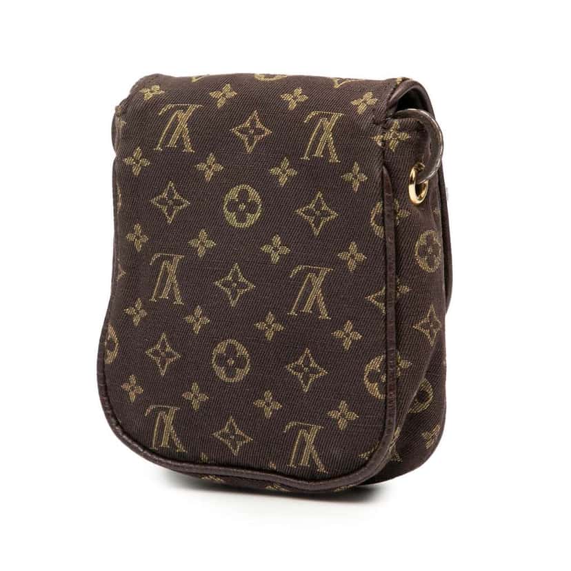 Louis Vuitton Monogram Mini Lin Pochette Cancun Brown Canvas Good condition - Back View