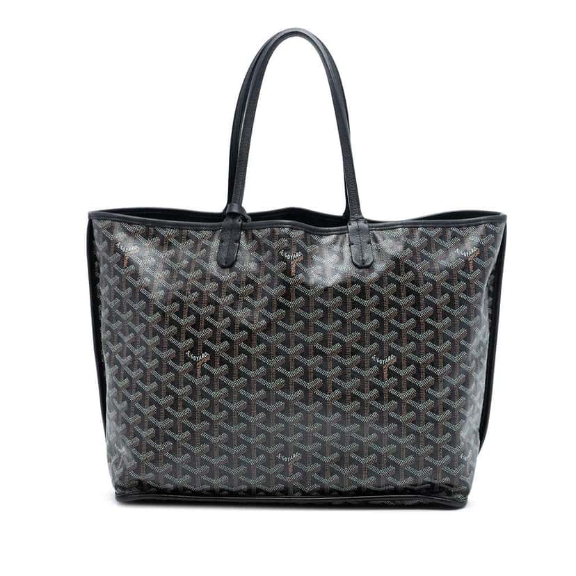 Goyard Goyardine Reversible Anjou PM Black Canvas Very good condition - Front View