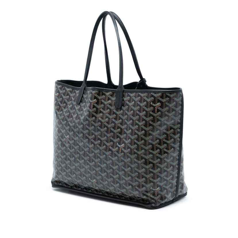 Goyard Goyardine Reversible Anjou PM Black Canvas Very good condition - Back View