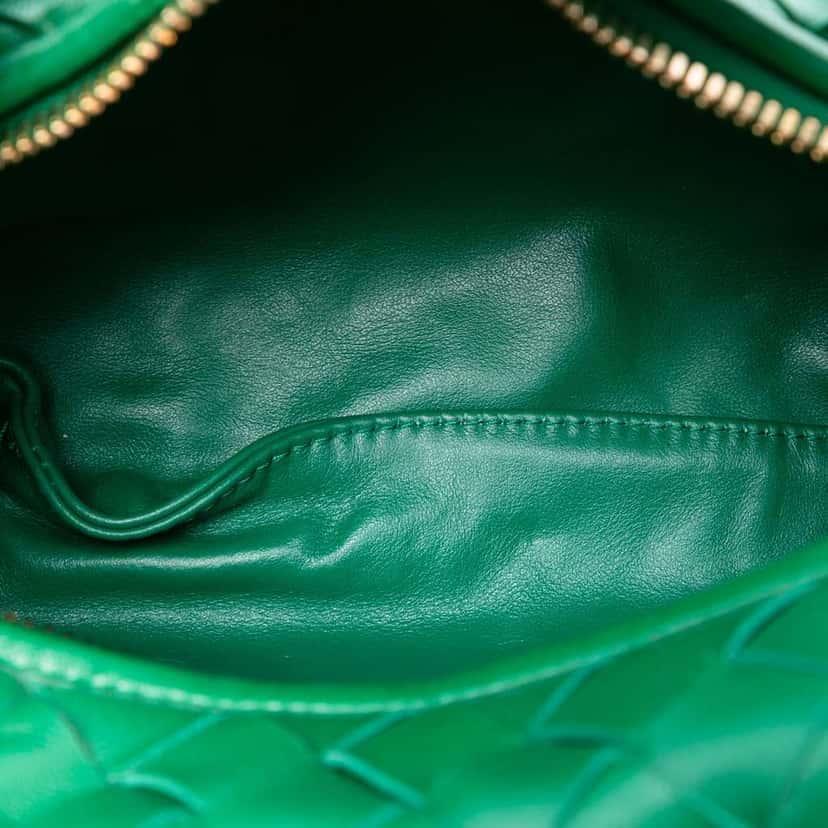 Bottega Veneta Mini Nappa Intrecciato Jodie Green Leather Good condition - Model View