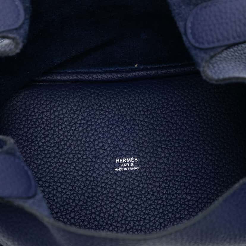 Hermès Clemence Picotin Lock 18 Blue Leather Good condition - Model View