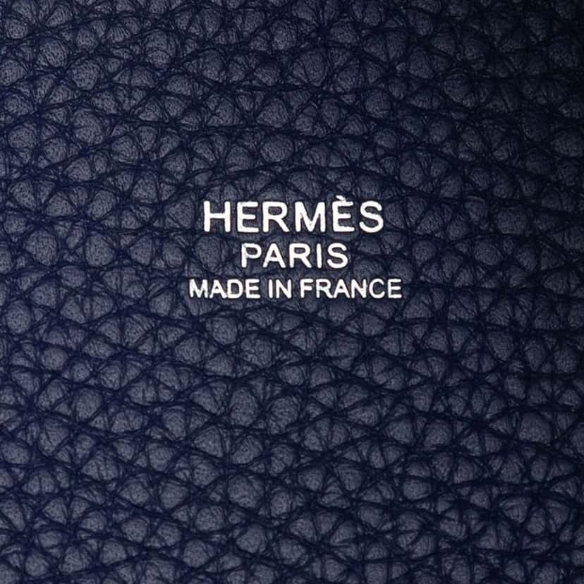 Hermès Clemence Picotin Lock 18 Blue Leather Good condition - Box View