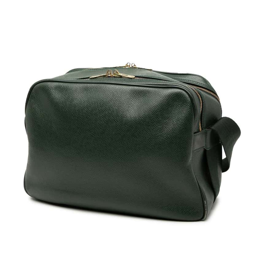 Louis Vuitton Taiga Reporter PM Green Leather Good condition - Back View