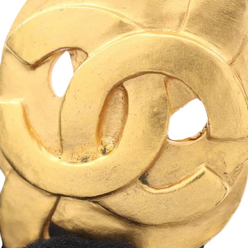 Chanel Gold Plated CC Bell Brooch Gold Metal Good condition - Box View