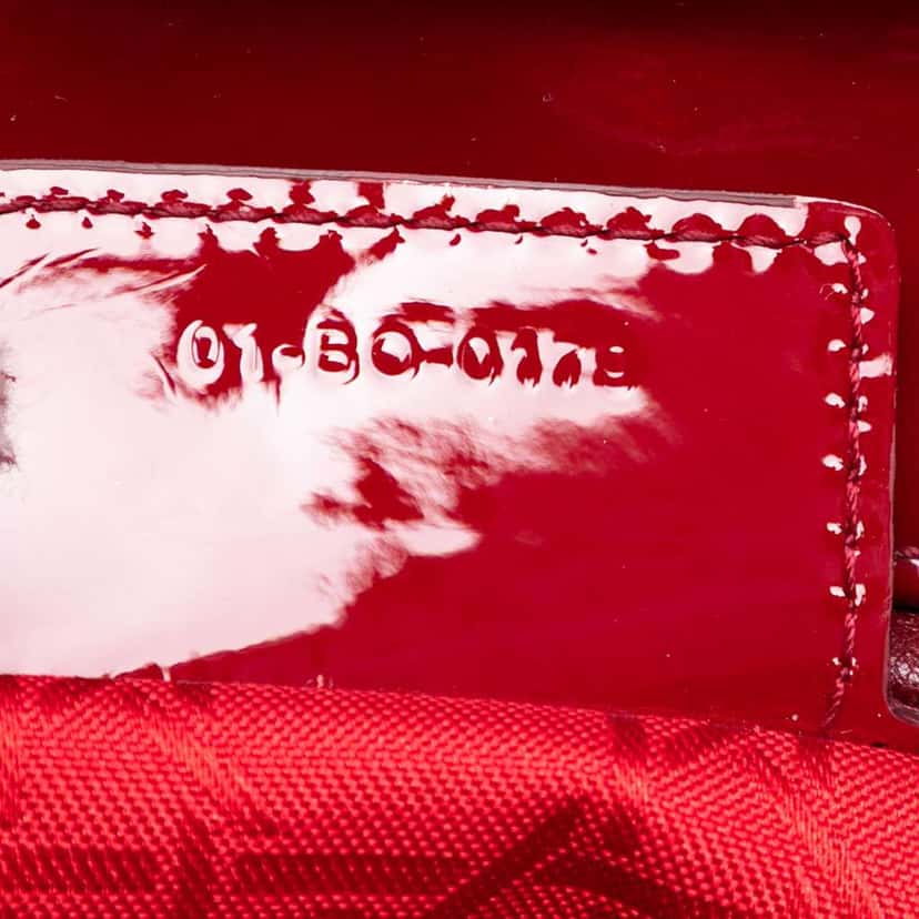 Dior Medium Patent Cannage Lady Dior Red Leather Good condition - Box View